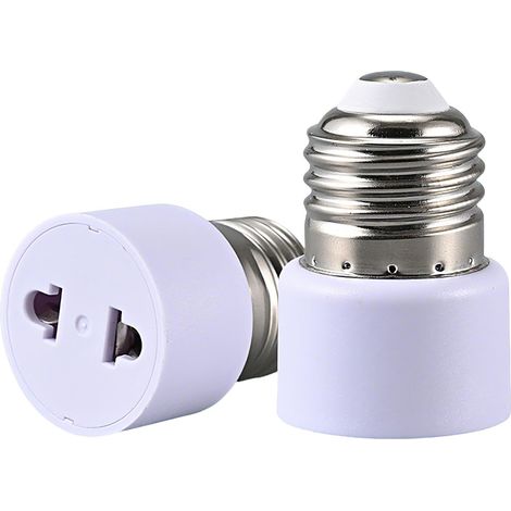 2 Pièces Convertisseur E27 Cache-prises Avec Convertisseur Prise Adaptateur,Adaptateur de douille de lampe Prise,Douille,Sortie D'ampoule Support De Lampe Brancher Ampoules pour la maison (1/5)