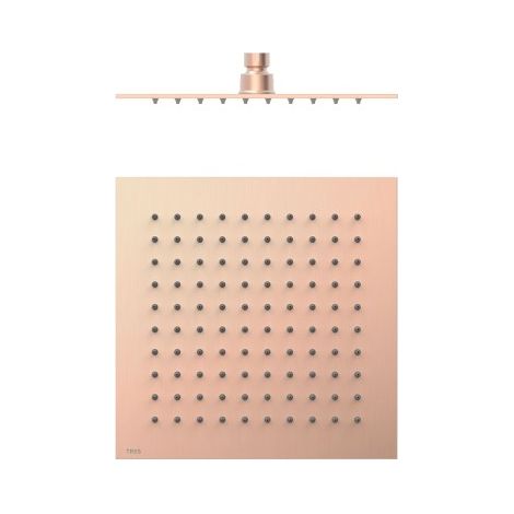Pommeau de douche Extra-fin 250x250 Or Rose Mat 24K - TRES 134315011OPM