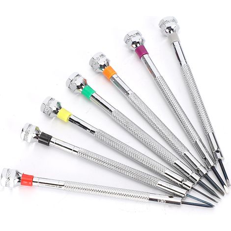 Jeu de tournevis à fente en cuivre 0,8-2,0 mm pour le démontage et la réparation de montres, kit d'outils d'horloger (1/5)