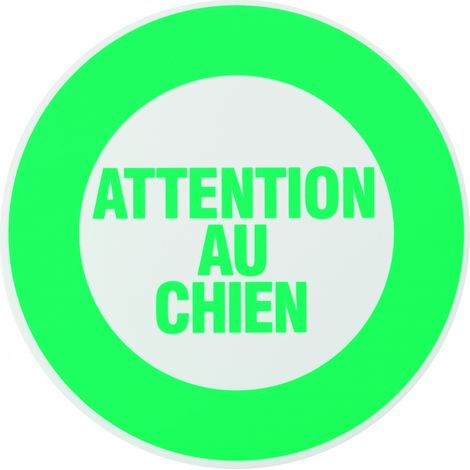 THIRARD - Plaque signalétique d.180mm "ATTENTION AU CHIEN" avec adhésif - THIRARD (1/5)