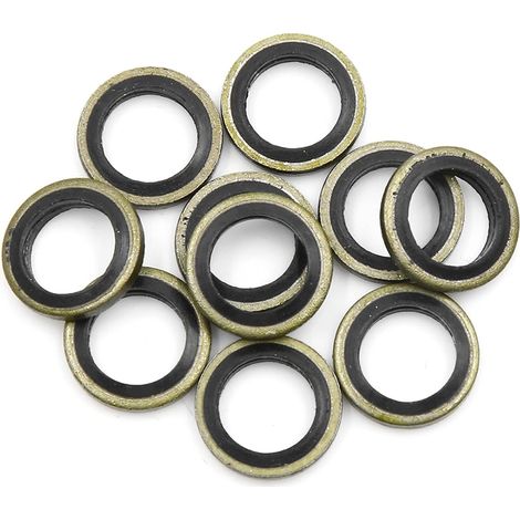 Rondelles De Joint De Vidange D'Huile 10mm ID 16mm OD 10pcs Pour La Plupart Des Voitures, Épaisseur 2mm, Idéal Pour Remplacement Filtre À Huile, Joint D'Étanchéité Fiable (1/5)