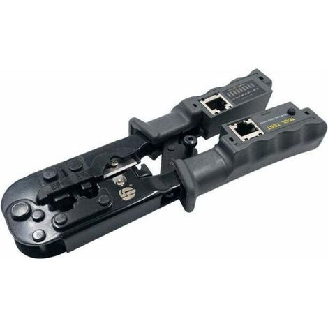 Pince a Sertir RJ45 pince à sertir Outil de sertissage pour RJ11 / RJ12 Réseau et câbles téléphoniques 4-en-1 télécom modulaire Pince de câble réseau à cliquet pour câble réseau 6P / 8P / 4P