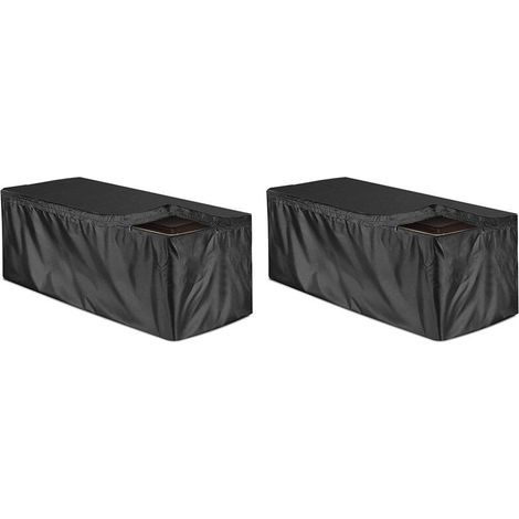 2x Deckel für Gartenboxen mit wasserdichtem Reißverschluss, Deckel für Aufbewahrungsboxen, Schutzhülle