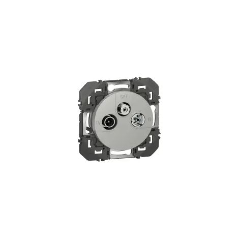 Prise TV R SAT 1 câble dooxie finition alu (600453)
