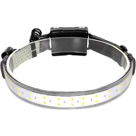 Lampe frontale LED, 350 lumens, étanche à large faisceau avec bandeau 3 modes pour extérieur, course à pied, randonnée