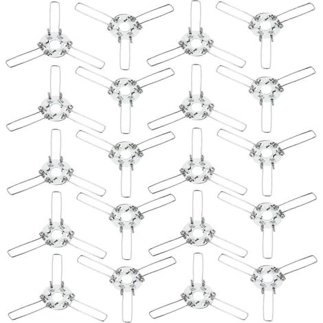 Lot de 20 pinces à ressort à 3 branches pour abat-jour, accessoires de lampe (1/5)