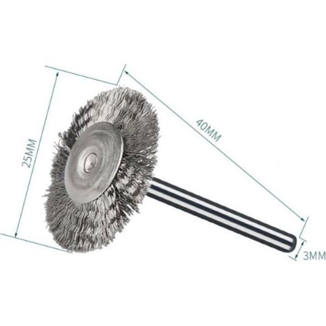 Brosse Métallique - Kit Polissage Acier Inoxydable - Pour Outil Rotatif Meuleuse - 10 Pièces (1/4)