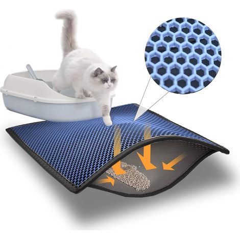 Katzenstreumatte, Wabenmuster, doppellagig, wasserdicht, rutschfest, waschbar (1/5)