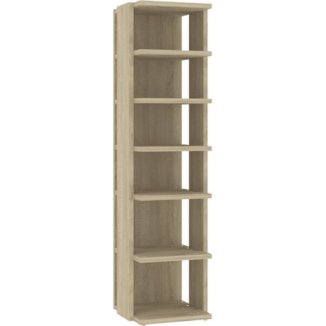 vidaXL Schuhschrank Sonoma-Eiche 27,5x27x102 cm Holzwerkstoff