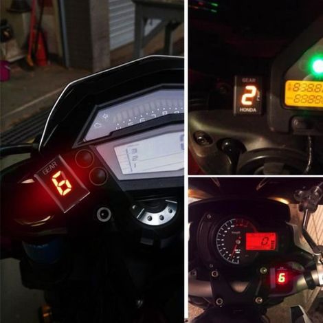 Moto ECU Prise Monter 6 Vitesse Affichage Numérique Indicateur De Vitesse pour Honda CB400F CB500X CB650F (1/4)