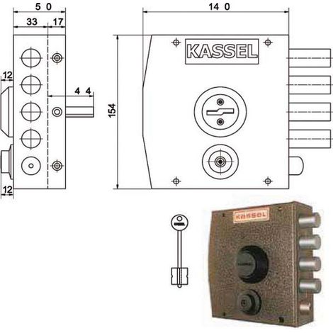 Serratura di Sicurezza Semplice Destra DM 1151 Kassel