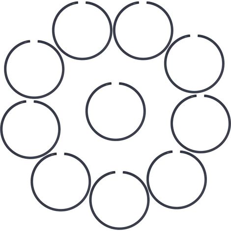 10 pièces/lot Segments de piston de 40 mm pour Husqvarna 136 137 141 142 36 41 Tronçonneuse Pièces (Épaisseur 1,5 mm) (1/5)