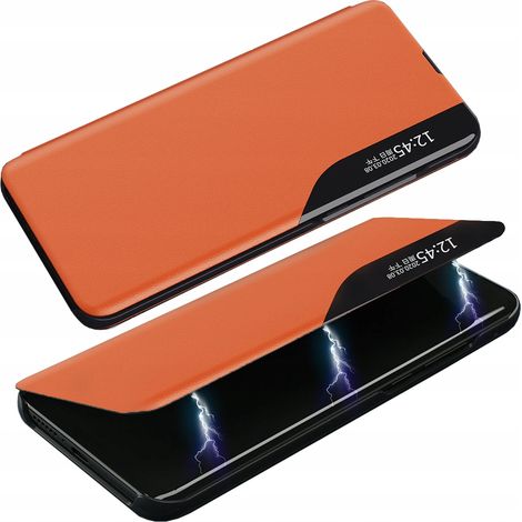 Funda elegante tipo libro de piel ecológica con función de soporte para Xiaomi Redmi K40 Pro+ / K40 Pro / K40 / Poco F3 color naranja (1/5)