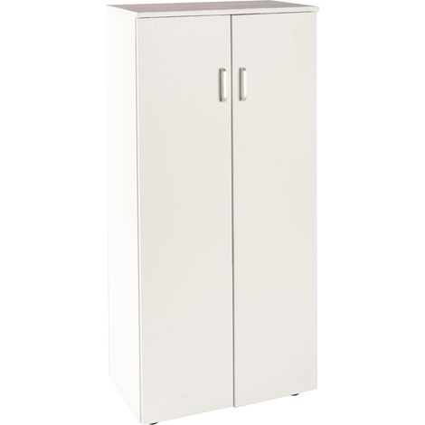 Zapatero Librería de Dos Puertas 124x60x32,50 cm Blanco (1/5)