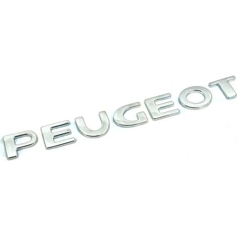 Lettres autocollantes chromées 3D pour voiture. emblème. autocollant. inscription Peugeot