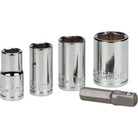 kwb 105000 Inserto a bussola 7 mm, 8 mm, 10 mm, 13 mm Impronta (cacciavite) 1/4 (6.3 mm) 5 pz. (1/5)