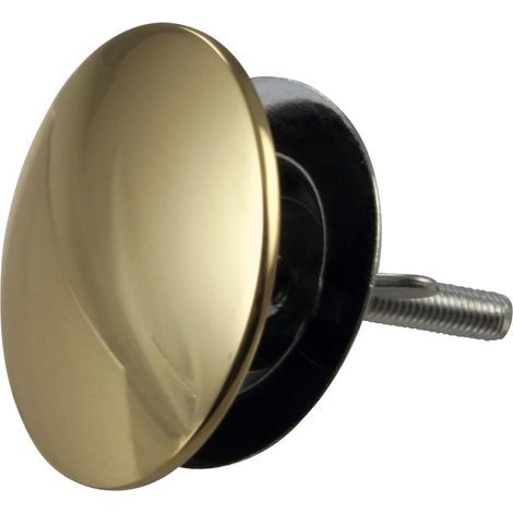 1 - Cache-trou - Laiton poli - Dissimule les perçages inutilisés - Pour évier de cuisine ou salle de bain - Argenté - 5 cm (1/3)