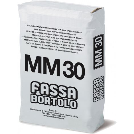 Fassa mm30 25kg di malta premiscelata per murare e intonacare