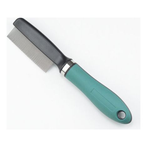 QORVA-Peigne pour chat, vert, à dents plates, peigne à dents fines, 1 pièce, accessoires pour animaux, brosse de toilettage pour chat