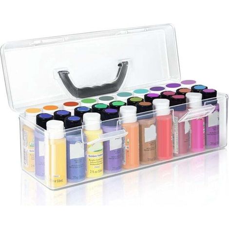 Boîte De Rangement Pour 30 Flacons De Peinture Acrylique De 2 Onces Liquides