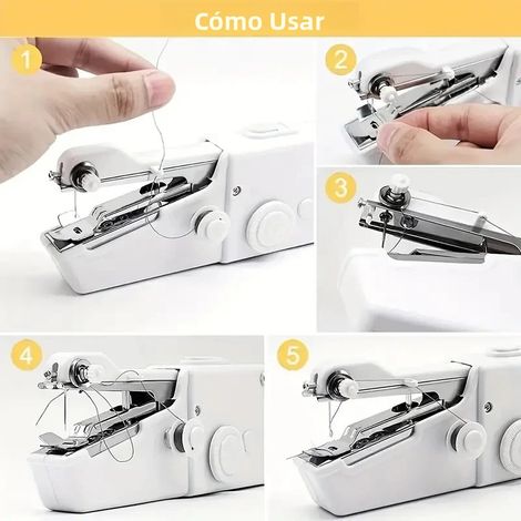 (Blanc) Mini machine à coudre électrique, machine à coudre portable à aiguille, couture faite main, accessoires de couture pour la maison et les voyages (1/5)
