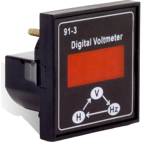 Voltímetro digital LED, medidor de voltaje monofásico y trifásico, accesorios para generadores de gasolina para medición e indicación de voltaje CA en tiempo real. (1/4)