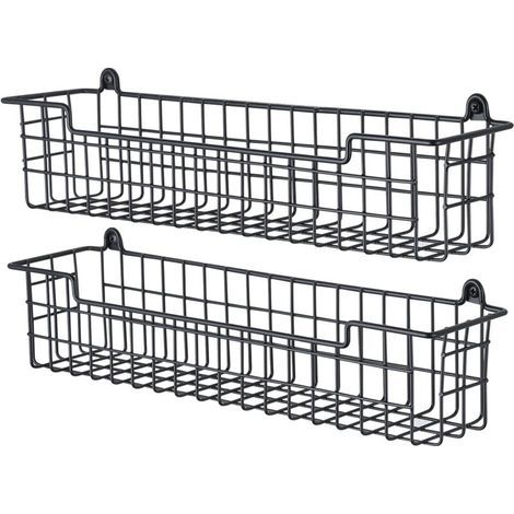 Étagère à épices murale lot de 2 – Métal 2,0 mm d'épaisseur – Installation rapide – Rangement optimisé pour cuisine (1/5)