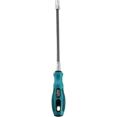 1 - Douille Flexible - Tournevis Hexagonal - Outil Manuel 7mm - Accès Zones Étroites - Noir Et Vert - 31cm (1/5)