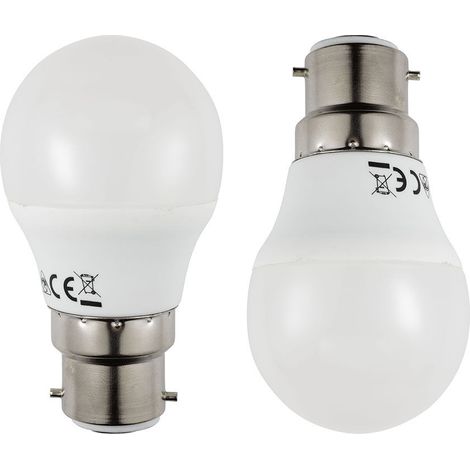 Litecraft Light Bulb B22 Bayonet Cap 5.2 W LED Golf Ball in Cool White - 2 Pack (1/2)