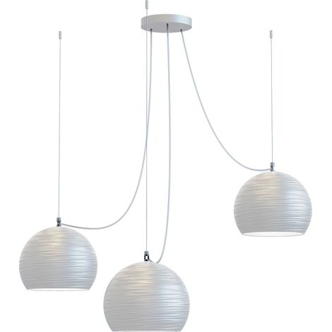 LUMICOM FOCUS Sospensione, 3X E27, max 42W, metallo, bianco opaco, L.70cm