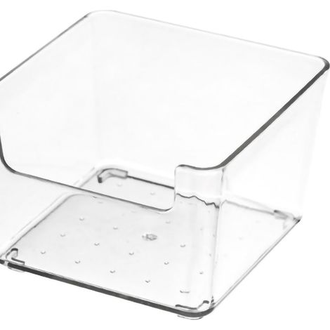 Boîtes de Rangement Transparentes pour Tiroirs - Organiseur de Cuisine en Plastique Durable, Petits Contenants Carrés (1/5)