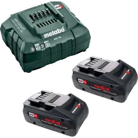 Metabo Akku Ladegerät ASC 55 18V 12V-36V 627044000 + 2x Mafell Akku 4,0 LiHD CAS