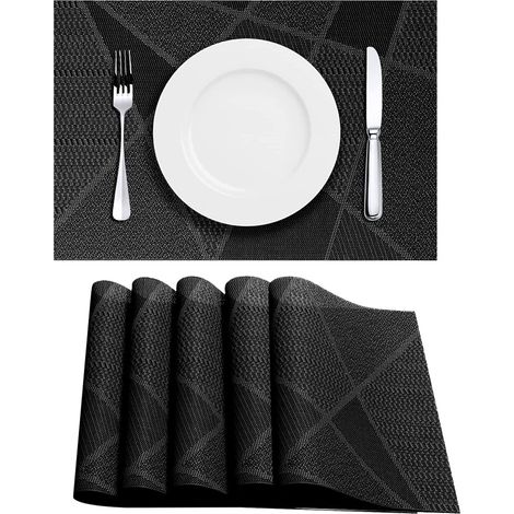 Set De Sous-Plats En Pvc Effaçables - 30 X 45 Cm - Résistants À La Chaleur Et Lavables - Lot De 6 (1/5)