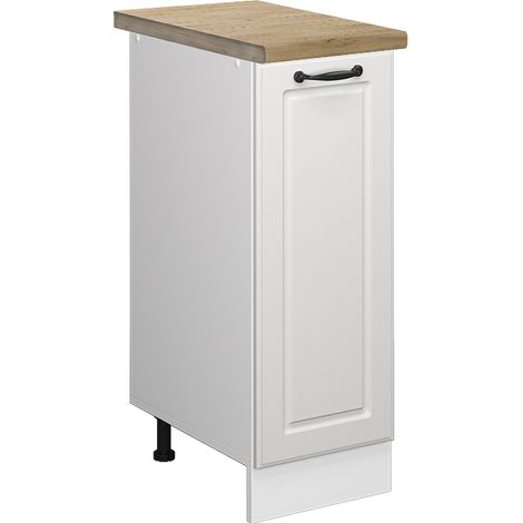 Armadio cucina dispensa alto R-Line, Bianco casa di campagna, 30 cm , PL Rovere, Vicco