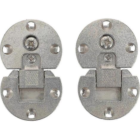 Lot de 2 charnières invisibles pour portes de placard ou abattants de meubles (1/4)