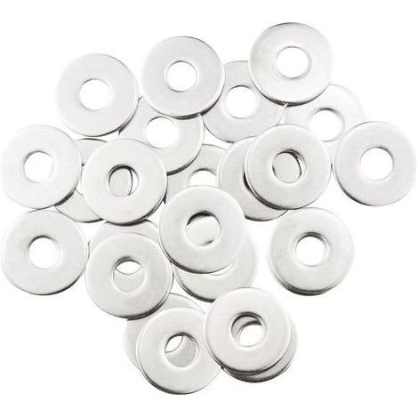 Rondelles métalliques M10, 20 rondelles en acier inoxydable, rondelles plates M10 x 30 mm, rondelles en acier inoxydable 304, rondelles penny pour vis et écrous (1/4)