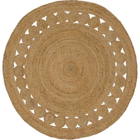 Area Rugs Natural Ø 120 cm Jute vidaXL