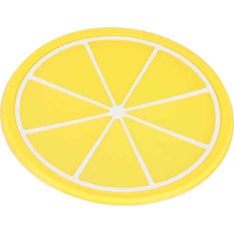 Fruchtförmiger Untersetzer, Platzset, Silikonbecher-/Getränkehalter, Küchenaccessoires, Zitrone (1/5)