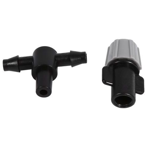 Buse Brumisation, 20pcs T Joints et 20pcs Buse d'Arrosage Brumisation Buse d'irrigation Serre Système de refroidissement à eau Kit Gicleurs Arroseur pour Home Garden d'irrigation. (1/5)