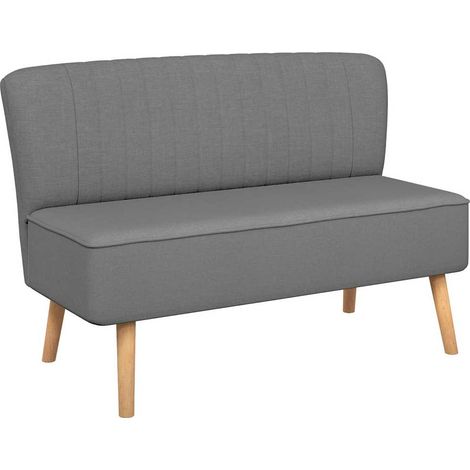 vidaXL Sofá de tela gris claro 117x55,5x77 cm (1/2)
