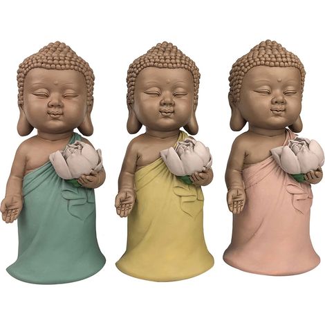 Signes Grimalt Figure de figurines de Bouddha Bouddha Linda set 3 unités Multicolor Buddles 8x7x18cm 23709 (1/4)
