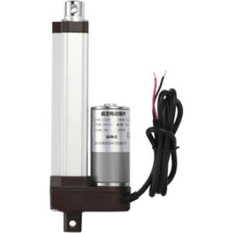 Actionneur linéaire 1000 N CC 12 V, poussée 100 kg, course 100 mm, argent (1/5)