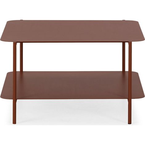 Table basse en métal à double plateau - Marron glacé - Judith (1/5)
