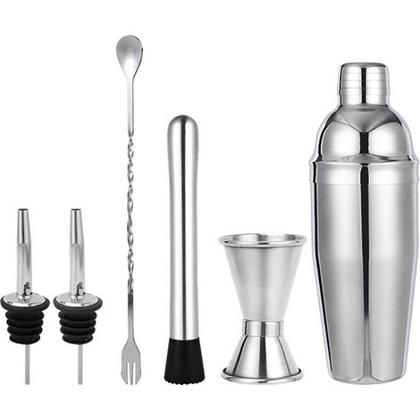 Komplettes Cocktail-Set, 550-ml-Cocktailshaker-Set, professioneller Shaker, Barzubehör und Mixologie-Werkzeuge, ideales Set für Barkeeper und Hobby-Cocktail-Liebhaber, Edelstahl