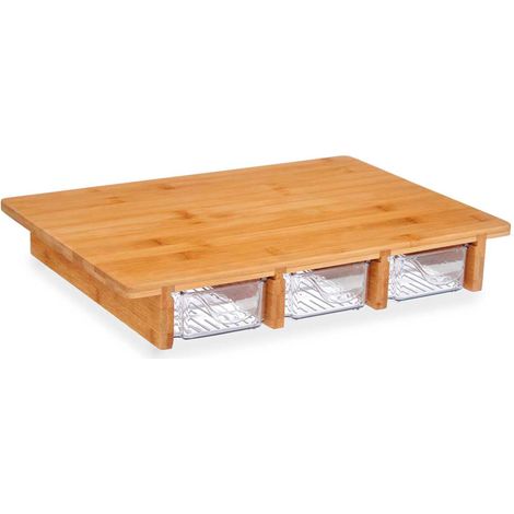 Bambusbrett mit 3 Fächern 40x28x6 KINVARA-Kollektion (1/5)