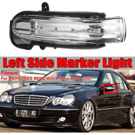 Remplacement étanche de clignotant de rétroviseur LED pour Mercedes-Benz Classe C W203 4 portes 2004-2007 gauche A2038201521 (1/5)