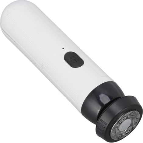 Mini rasoir électrique portable pour homme avec tête de coupe rotative, appareil de rasage autonome pour les voyages et la maison, blanc (1/5)