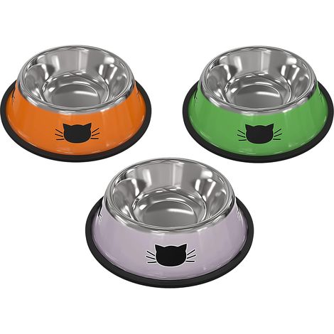 3-teiliges Katzennapf-Set: Rutschfester Futternapf, Trinknapf, Wassernapf, multifunktionaler Haustiernapf