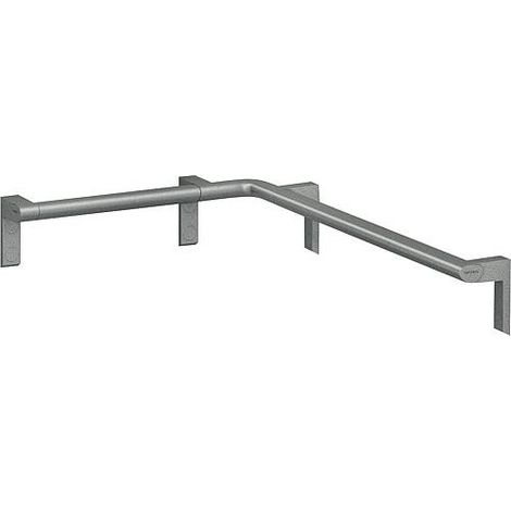 Main courante de douche Cavere droite,450x750mm, avec fixation alu ant.métal95 (1/4)