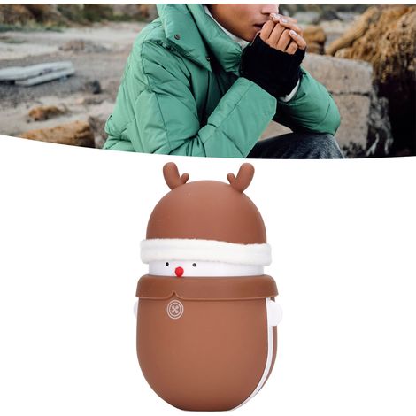 2-in-1 Schneemann-Handwärmer mit Powerbank, Mini-Handwärmer, tragbar, USB-aufladbar, Rehkitz-Design (1/5)